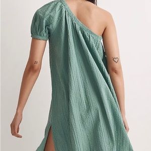 Madewell One-Shoulder Puff-Sleeve Midi Dress